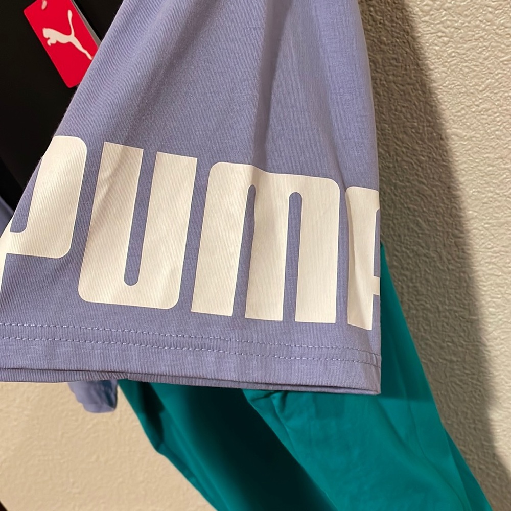 Puma Power color block tee 2XL deep aqua/black/purple - Picture 5 of 11
